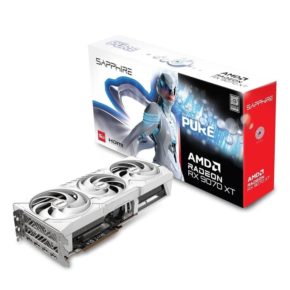 Sapphire PURE AMD Radeon™ RX 9070 XT 16GB OC GPU – White