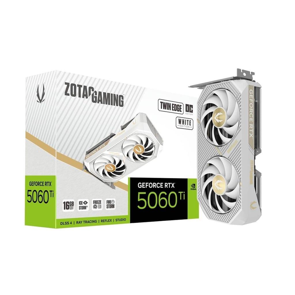 Zotac Geforce RTX 5060Ti 16GB Twin Edge OC Edition GDDR7 Graphic Card – White