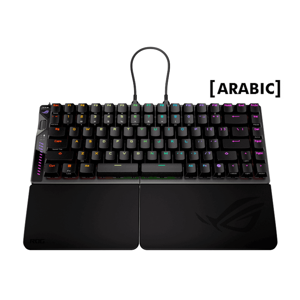 Asus M703 Rog Falcata 75% Tri-Mode Connectivity Wireless Gaming Keyboard HFX V2 Magnetic Switch Refined & Precise (Arabic) – Black