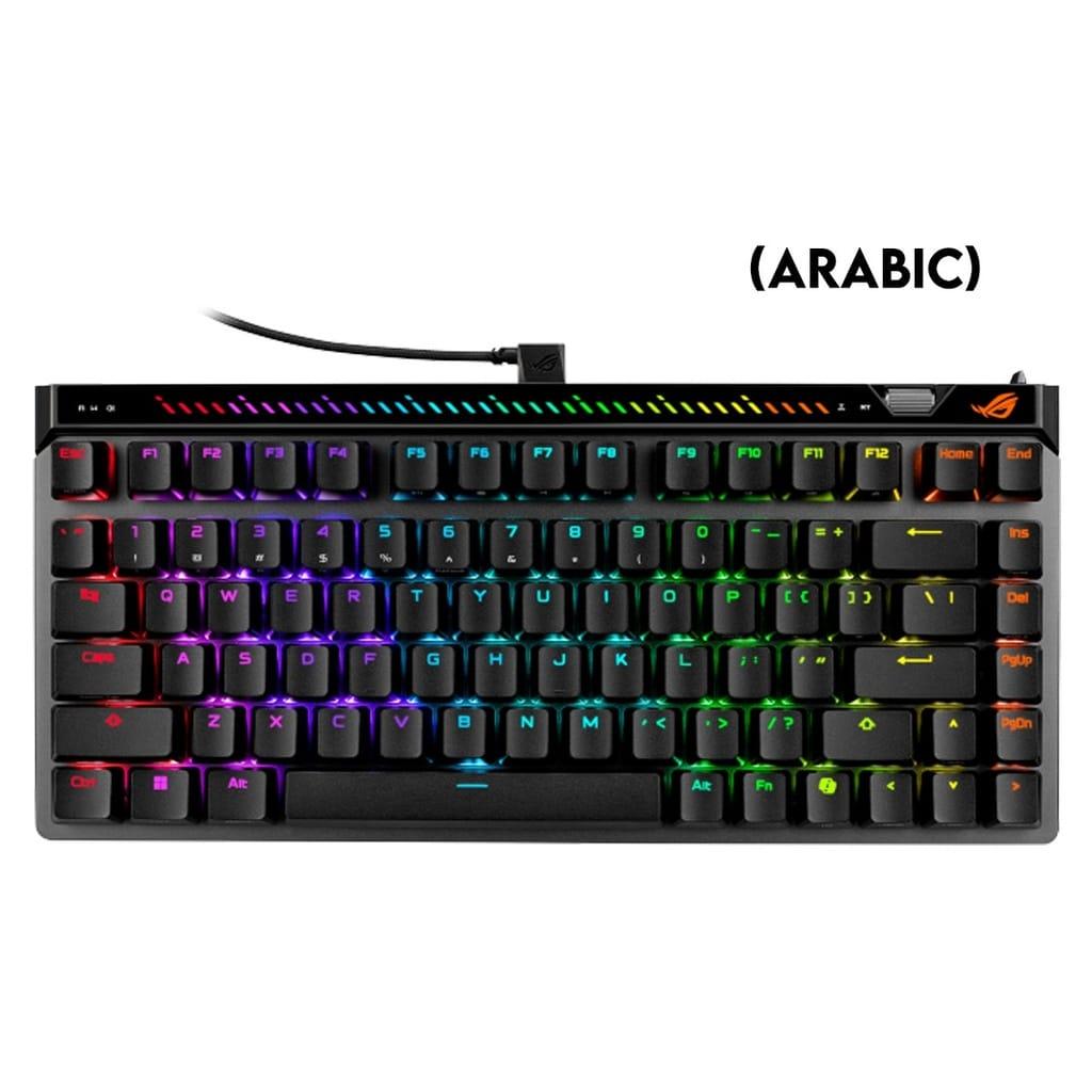 Asus M705 Rog Falchion Ace 75 HE 75% Wired Analog Gaming Keyboard HFX V2 Magnetic Switch Refined & Precise (Arabic) – Black