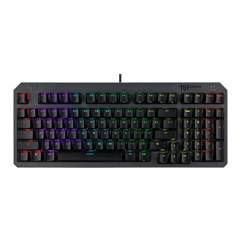 Asus Tuf K3 Gen II Wired Gaming Keyboard Red Switch Linear & Smooth (Arabic) – Black