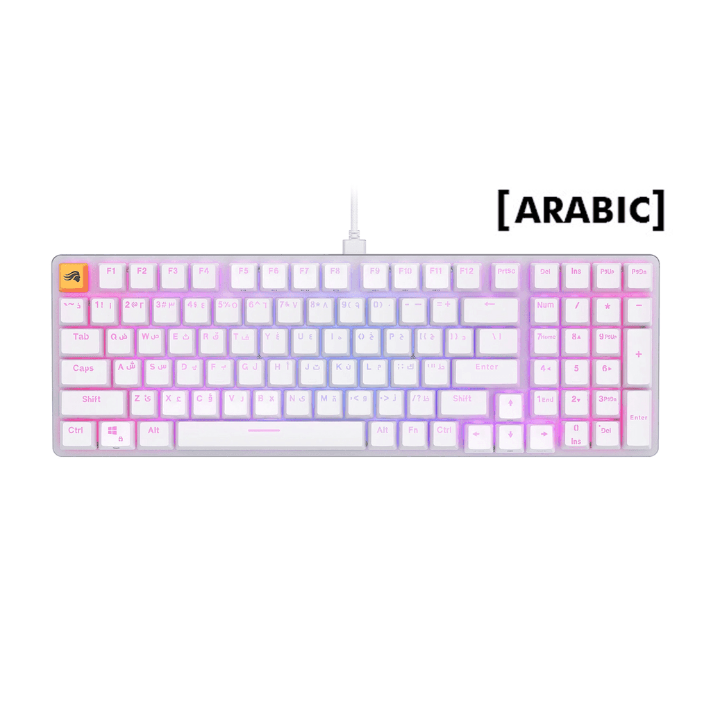 Glorious GMMK2 Full Size 96% Pre-Built Edition Modular Wired Mechanical Keyboard (Arabic) – White