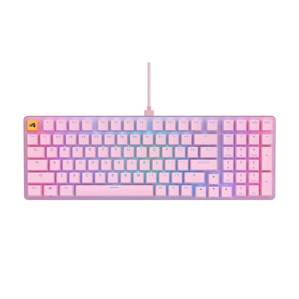 Glorious GMMK2 Full Size 96% Pre-Built Edition Modular Wired Mechanical Keyboard – Pink