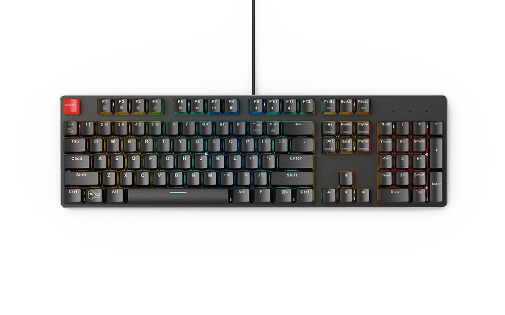 Glorious Modular Mechanical Keyboard – Full Size (Pre-Built) Gateron Brown Switch