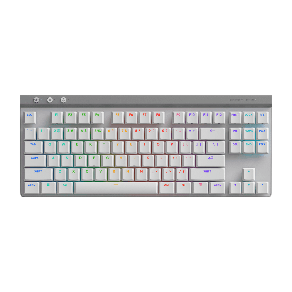 Logitech G515 TKL LIGHTSPEED Low-Profile Wireless Gaming Keyboard Tactile Switch – White