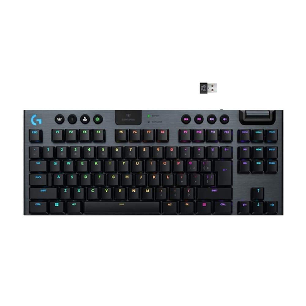 Logitech G915 Tenkeyless Light Speed Wireless RGB Mechanical Gaming KeyBoard GL Clicky Switch – Black