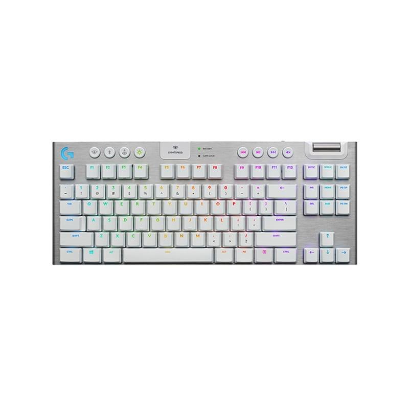 Logitech G915 Tenkeyless Light Speed Wireless RGB Mechanical Gaming KeyBoard GL Tactile Switch – White