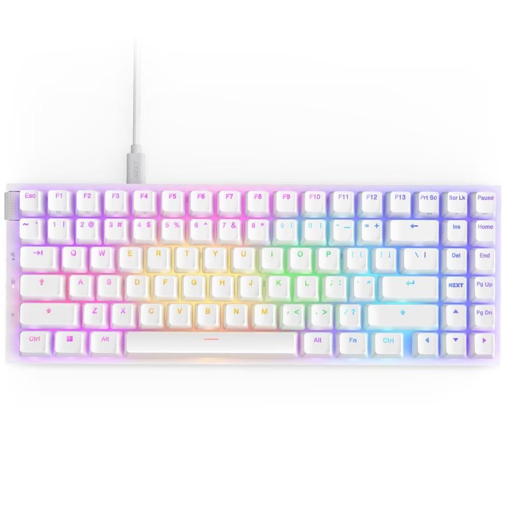 NZXT FUNCTION 2 Wired Optical Gaming Keyboard – White