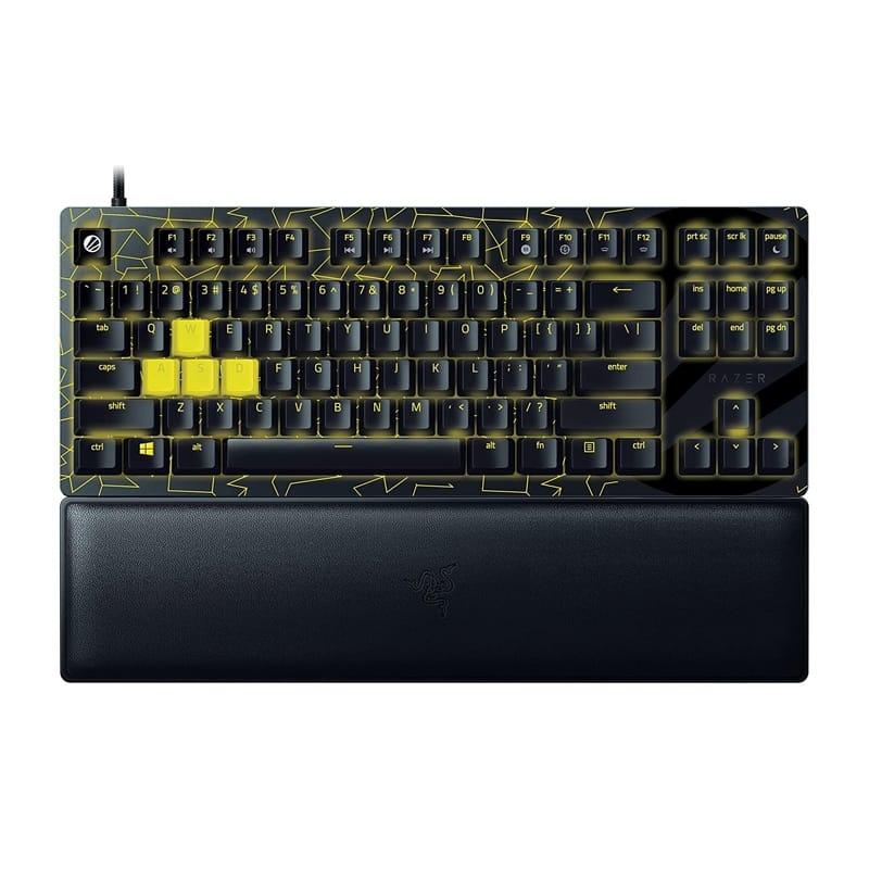 Razer Huntsman V2 TKL Gaming Keyboard: Fast Linear Optical Switches Gen2, Sound Dampeners, 8000Hz Polling Rate, Detachable Type-C Cable, UV-Coated Keycaps, Wrist Rest – ESL Edition