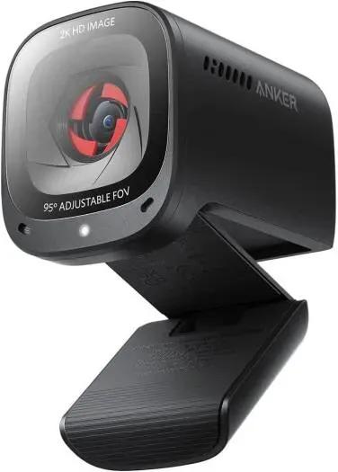 Anker PowerConf C200 2K Mac Webcam, Webcam for Laptop, Computer Camera, with AI-Noise Canceling Microphones, Stereo Mics, Adjustable Field of View, Low-Light Correction, Built-in Privacy Cover