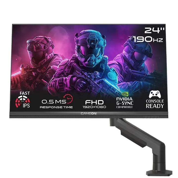 GAMEON GOM24FHD190IPSX Midnight Pro X Series 24″ FHD, 190 Hz, MPRT 0.5 ms, Fast IPS Gaming Monitor (Support PS5) with Stand – Black