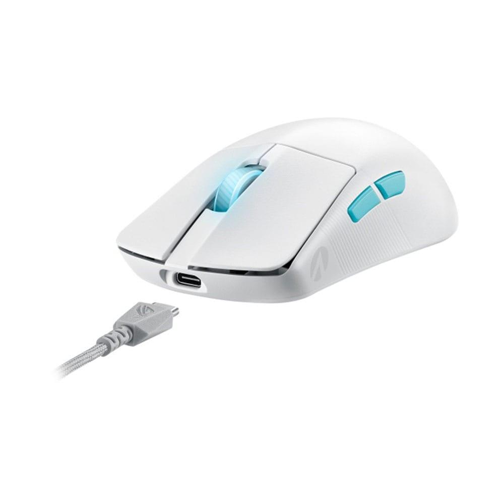 Asus P713 Rog Harpe Ace Aim Lab Edition Wireless/Bluetooth/ Wired Lightweight 54g,36K DPI Gaming Mouse – White