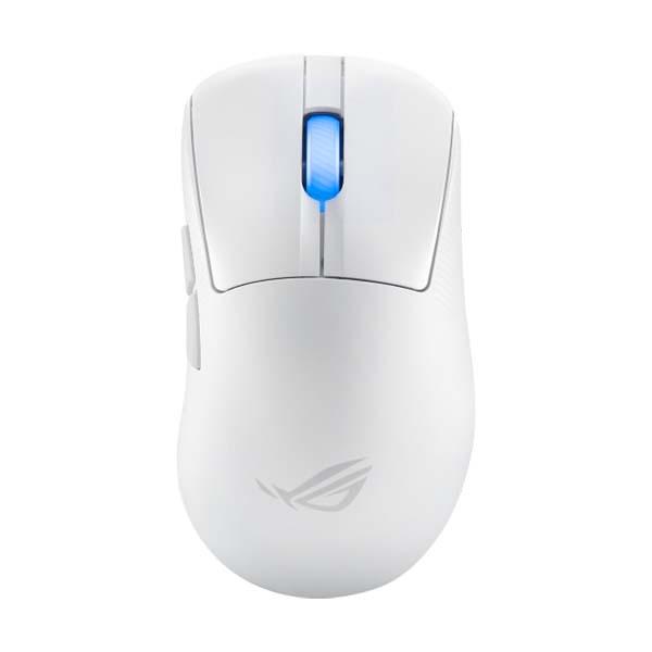 Asus Rog keris Ace II Wireless/Bluetooth RGB Gaming Mouse with 42,000 DPI OutStanding 90-Hour Battery Life – White