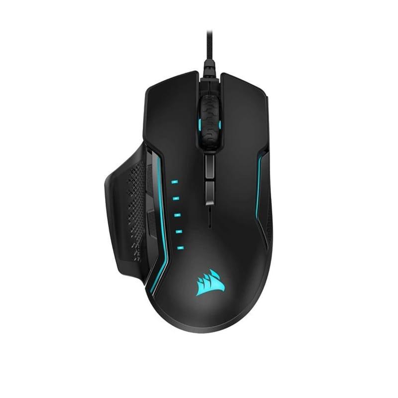Corsair Glaive RGB Pro Comfort FPS/MOBA 18000 DPI Wired Gaming Mouse with Interchangeable Grips