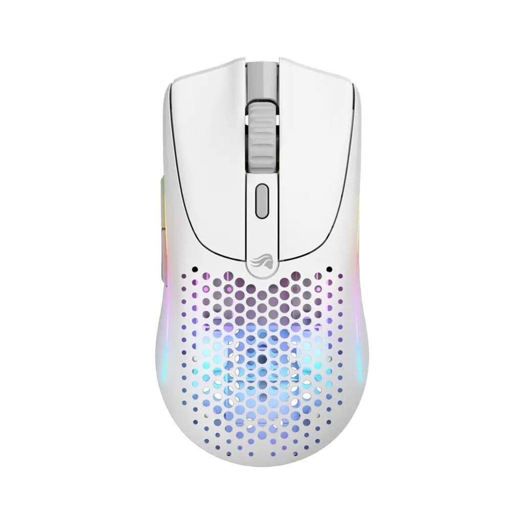 Glorious Model O2 Mini Ultralight Ambidextrous RGB Wireless Gaming Mouse 57g 26,000 DPI – White