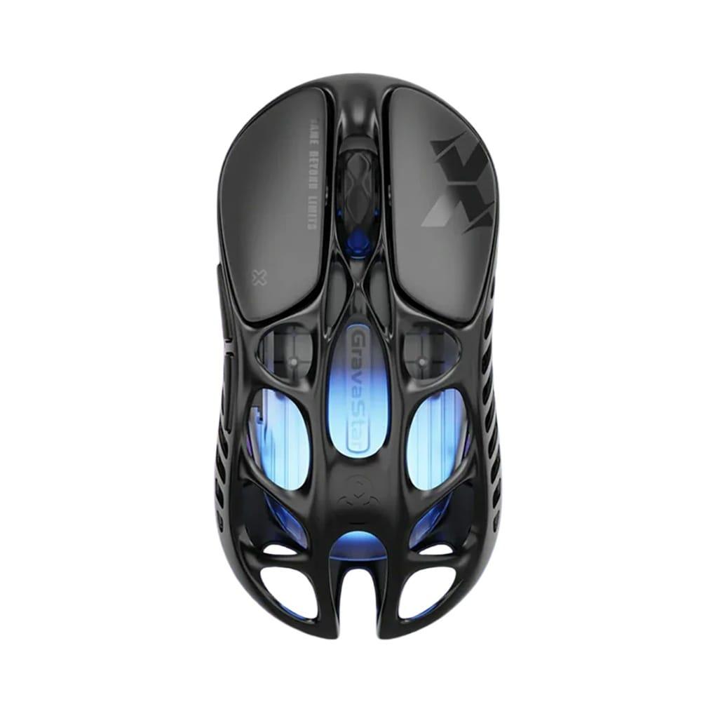 Gravastar Mercury X Magnesium Alloy Frame (Wired/Bluetooth Wireless) Gaming Mouse – Galaxy Black