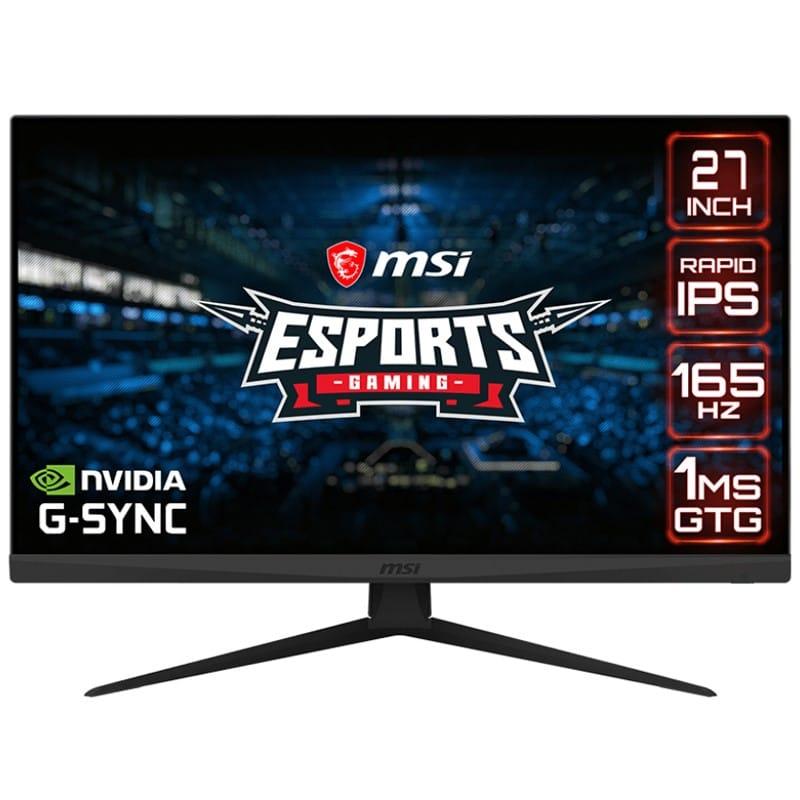 MSI OPTIX G273QF 27″ WQHD Rapid IPS Gaming Monitor, 165hz, 1ms, NVIDIA G-Sync – Black