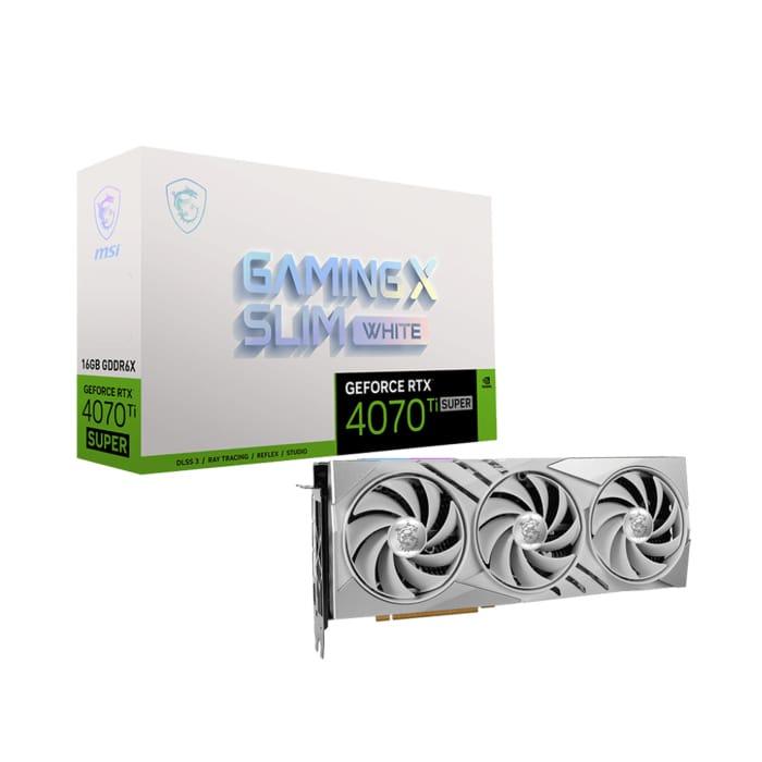 MSI GeForce RTX 4070Ti Super Gaming X Slim 16GB GDDR6X Graphic Card – White