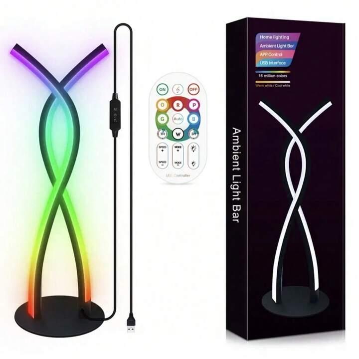 LED Spiral-Shaped Artistic Table Lamp RGB Atmosphere Lamp