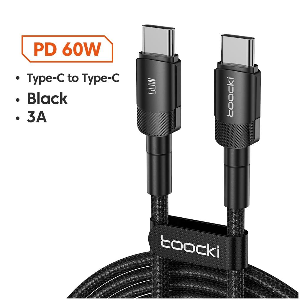 Toocki Fast Charging Type C to Type C Cable 3A – 60 W