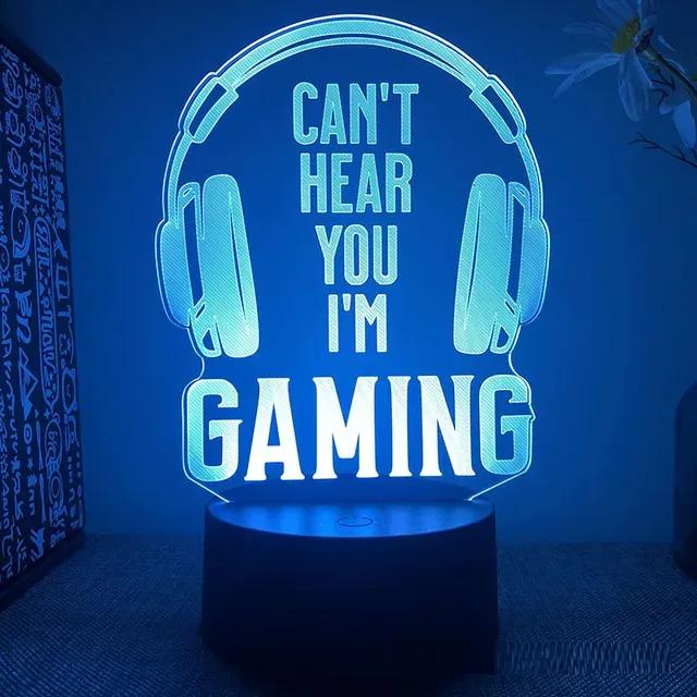 Light 3D night Can’t Hear I’m Gaming