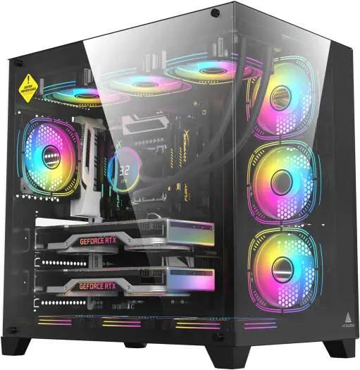PC Gaming Case G-PRO – 7 Fans RGB Tempered Glass Made Tower