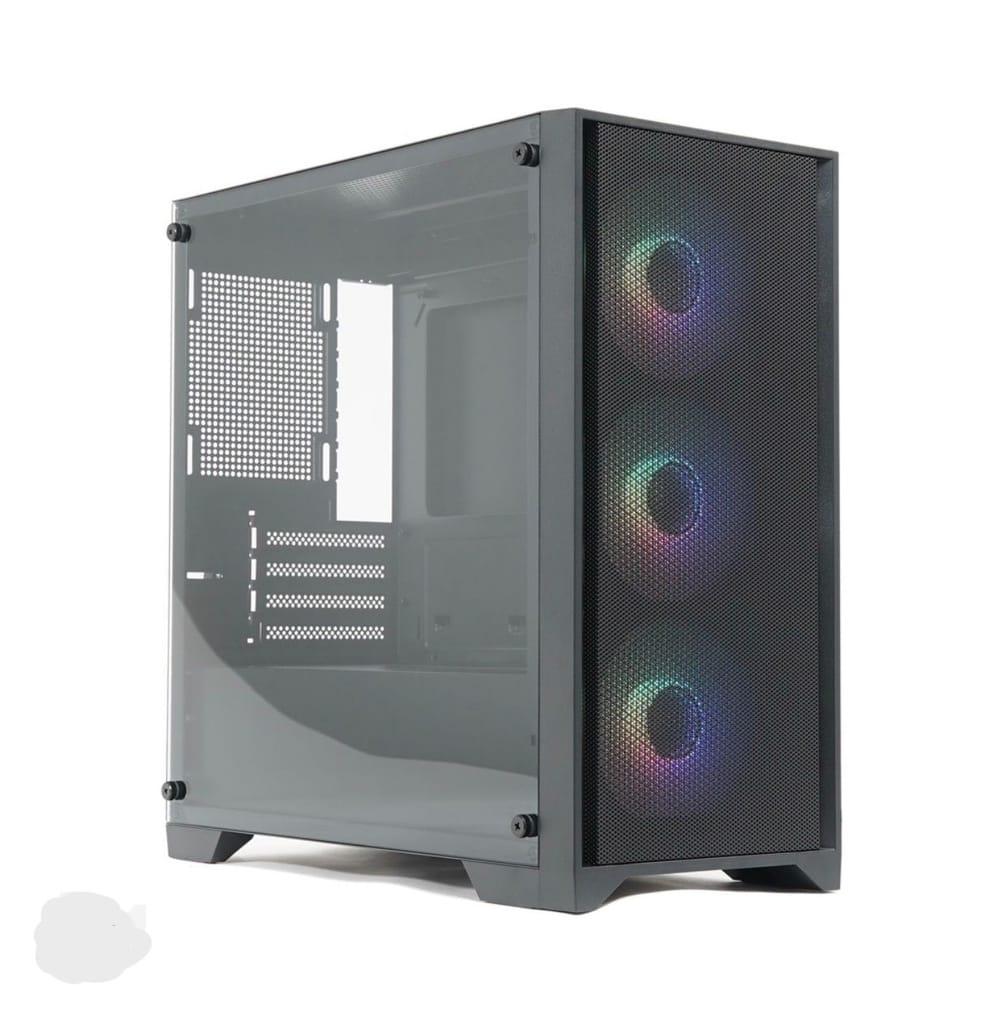 PC Gaming Case G-PRO – Balck 4 Fans RGB Tempered Glass Made Tower
