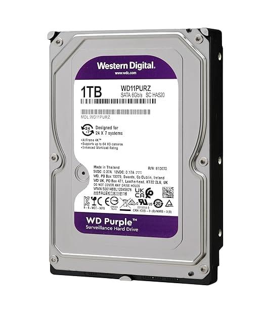 Western Digital WD Purple 1TB Surveillance Hard Drive (WD10PURZ)
