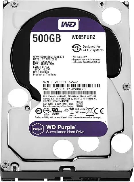 Western Digital Purple 2TB Internal Hard Drive Surveillance HDD 3.5″ SATA WD23PURZ SEALED