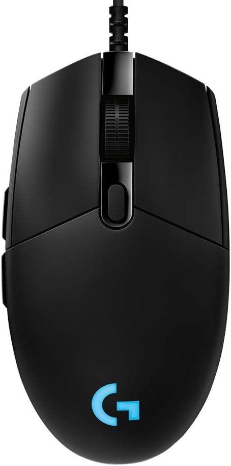 Logitech G PRO Hero Wired Gaming Mouse, 12000 DPI, RGB Lightning, Ultra Lightweight, 6 Programmable Buttons, On-Board Memory, Compatible with PC/Mac – Black